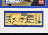 Mark Cuban & Michael Finley Autographed Framed Ticket & Photo Collage Dallas Mavericks Beckett BAS #AE08359