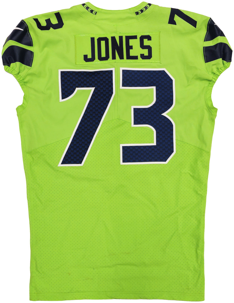 Jamarco Jones Unsigned Seattle Seahawks 2021 Game Used Action Green Color Rush Nike Jersey SS Holo #SA09818