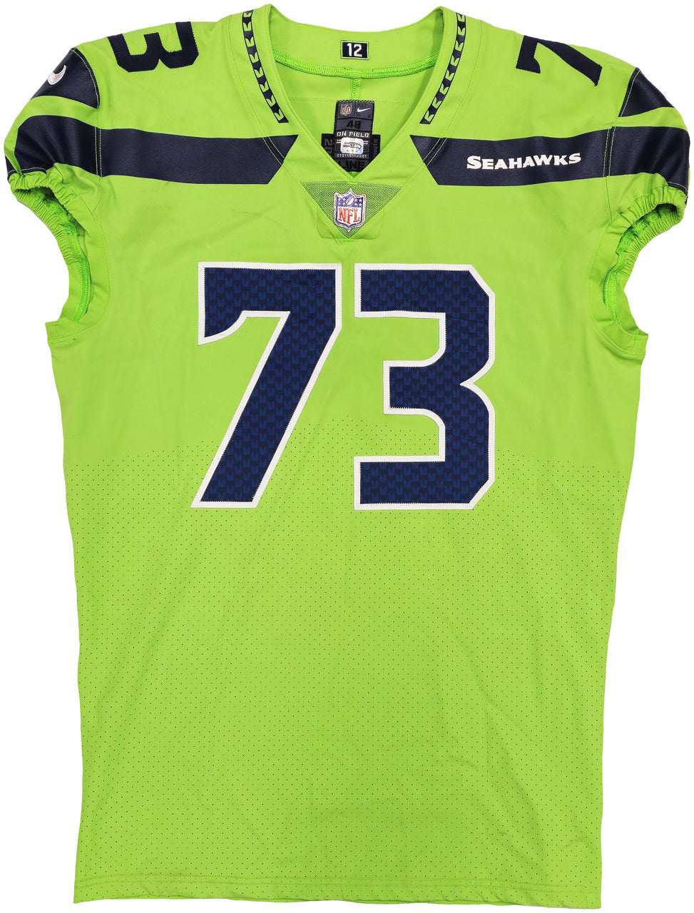 Jamarco Jones Unsigned Seattle Seahawks 2021 Game Used Action Green Color Rush Nike Jersey SS Holo #SA09818