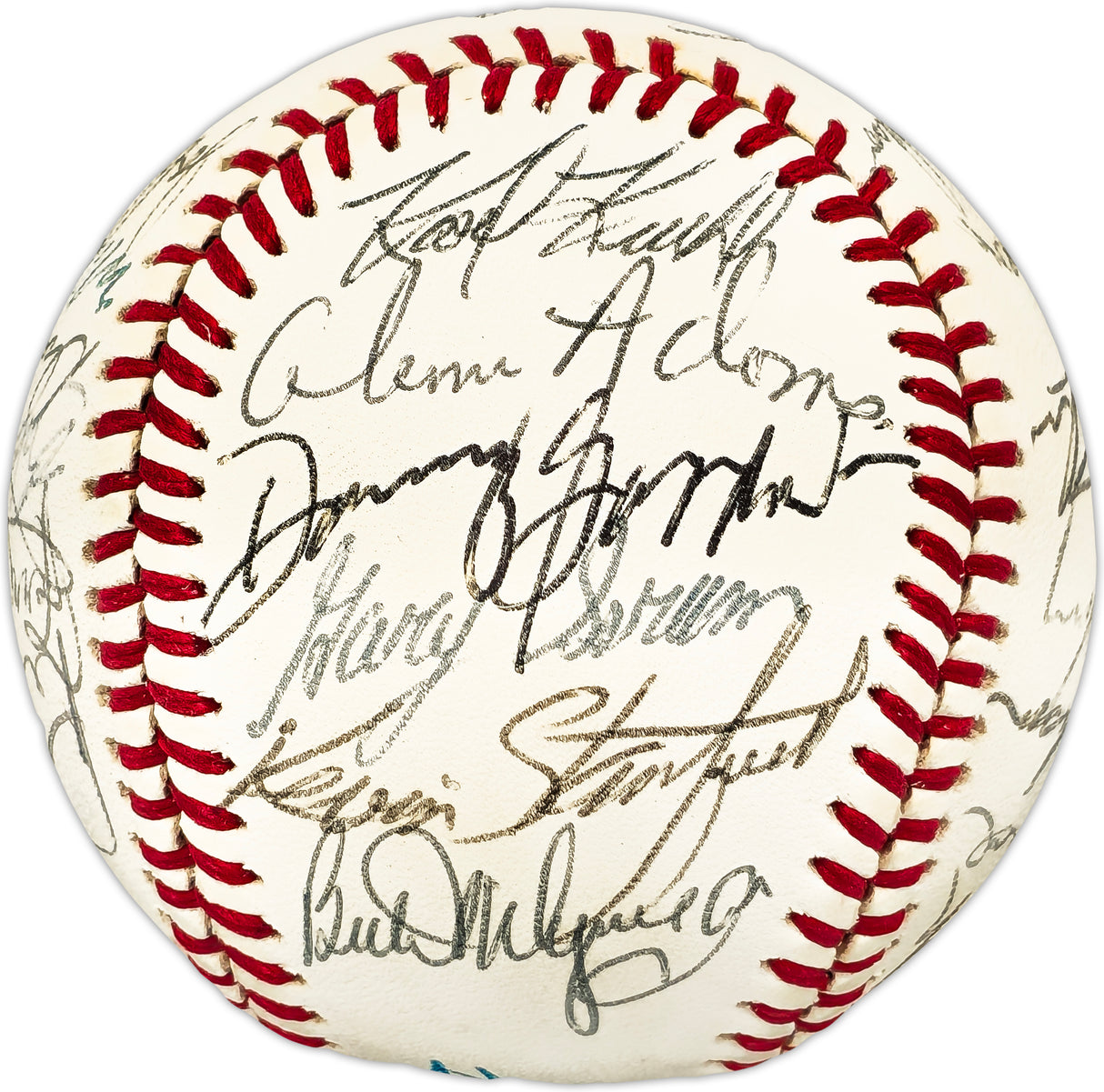 1979 Minnesota Twins Team Signed Autographed Official NL Baseball With 28 Signatures SKU #225356