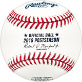 Mookie Betts Autographed Official 2018 MLB Postseason Logo Baseball Boston Red Sox JSA #AN24515