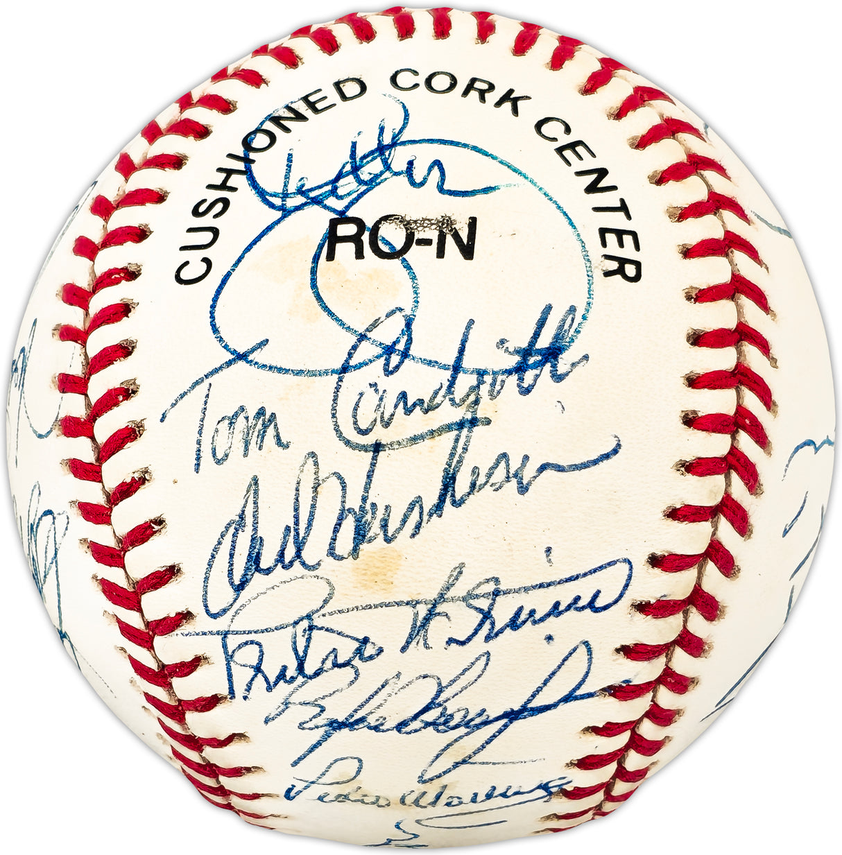 1994 Los Angeles Dodgers Team Autographed Official NL Baseball With 25 Signatures Including Pedro Martinez & Mike Piazza Beckett BAS #AC98342