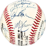 1994 Los Angeles Dodgers Team Autographed Official NL Baseball With 25 Signatures Including Pedro Martinez & Mike Piazza Beckett BAS #AC98342