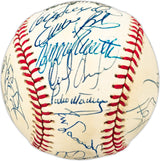 1994 Los Angeles Dodgers Team Autographed Official NL Baseball With 25 Signatures Including Pedro Martinez & Mike Piazza Beckett BAS #AC98343