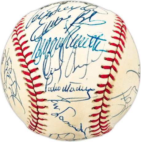 1994 Los Angeles Dodgers Team Autographed Official NL Baseball With 25 Signatures Including Pedro Martinez & Mike Piazza Beckett BAS #AC98343