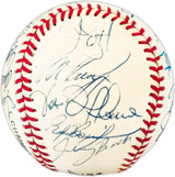 1994 Los Angeles Dodgers Team Autographed Official NL Baseball With 25 Signatures Including Pedro Martinez & Mike Piazza Beckett BAS #AC98343