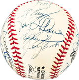 1994 Los Angeles Dodgers Team Autographed Official NL Baseball With 25 Signatures Including Pedro Martinez & Mike Piazza Beckett BAS #AC98343