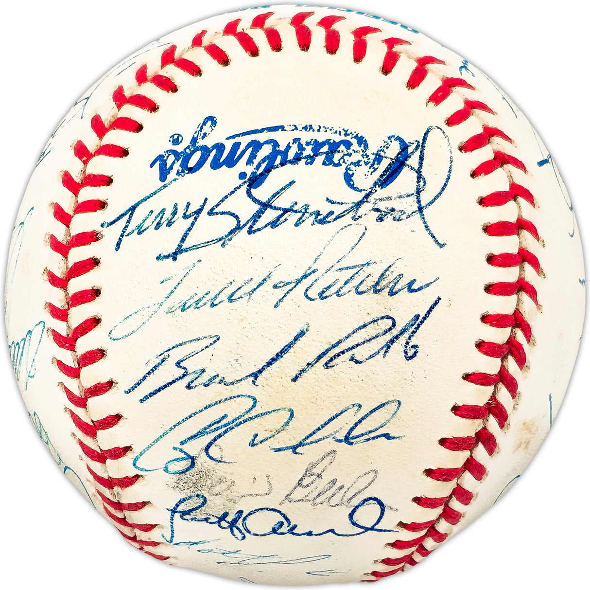 1997 Minnesota Twins Team Autographed Official AL Baseball With 31 Signatures Including Paul Monitor SKU #225424