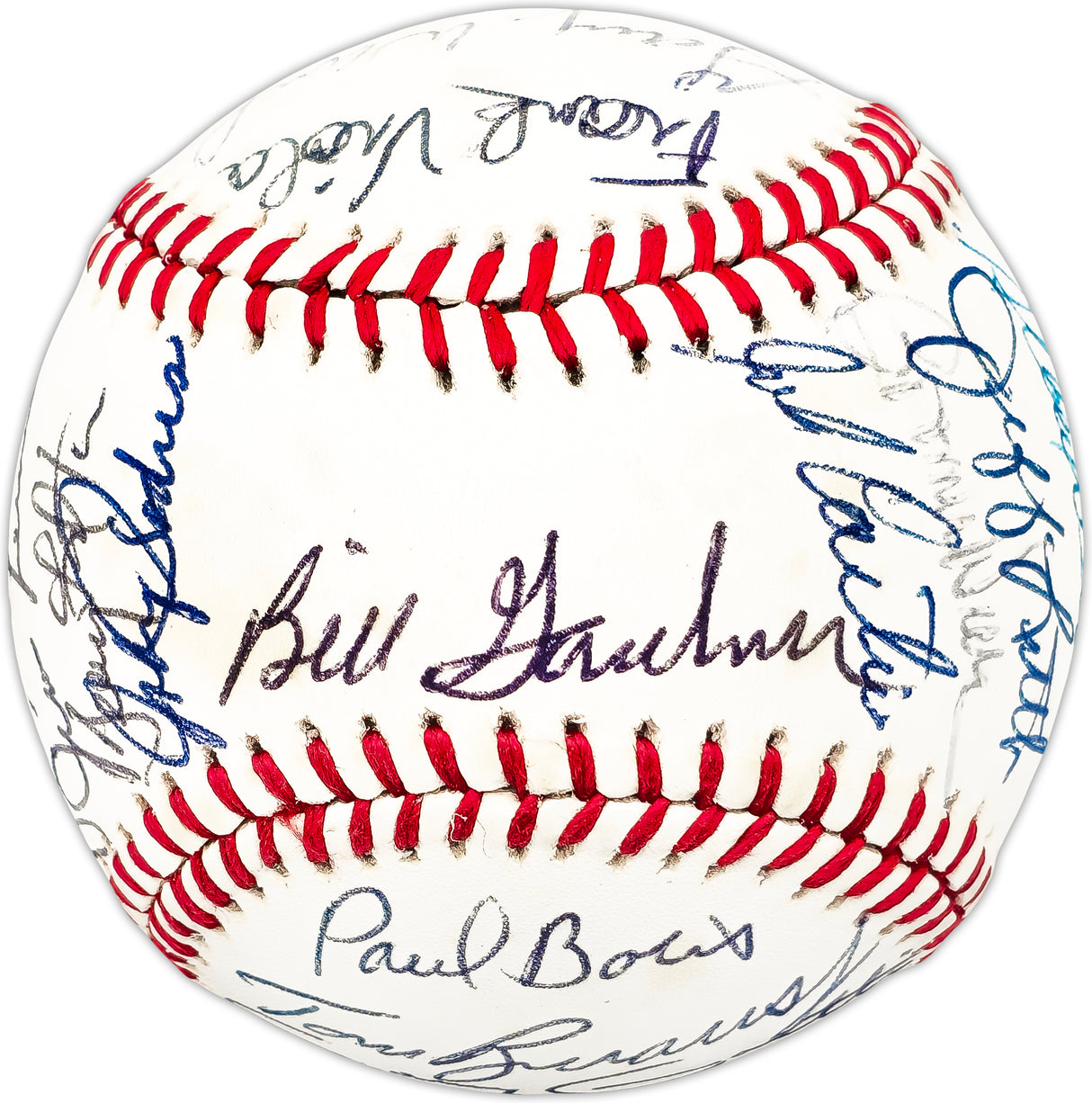 1982 Minnesota Twins Team Autographed Official AL Baseball With 30 Signatures SKU #225431