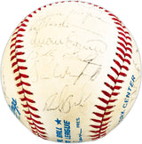 1985 New York Yankees Team Autographed Official AL Baseball With 24 Signatures Including Billy Martin, Don Mattingly & Rickey Henderson Beckett BAS #AC98328