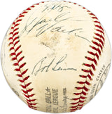 1970's MLB Stars & HOFer's Autographed Official Feeney NL Baseball With 10 Signatures Including Nolan Ryan & Lou Brock Beckett BAS #AC98322