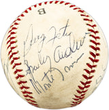 1970's MLB Stars & HOFer's Autographed Official Feeney NL Baseball With 10 Signatures Including Nolan Ryan & Lou Brock Beckett BAS #AC98322