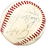 1970's MLB Stars & HOFer's Autographed Official Feeney NL Baseball With 10 Signatures Including Nolan Ryan & Lou Brock Beckett BAS #AC98322