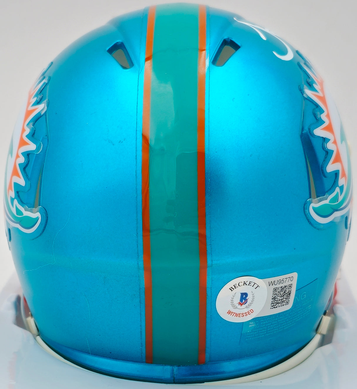 Tyreek Hill Autographed Miami Dolphins Flash Teal Speed Mini Helmet Beckett BAS Witness #WU95770