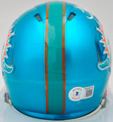 Tyreek Hill Autographed Miami Dolphins Flash Teal Speed Mini Helmet Beckett BAS Witness #WU95770