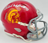 Caleb Williams Autographed USC Trojans Maroon Red Mini Helmet Fanatics Holo #XD21631730