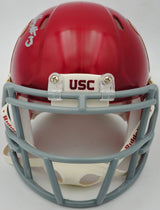 Caleb Williams Autographed USC Trojans Maroon Red Mini Helmet Fanatics Holo #XD21631730