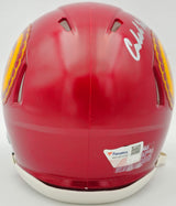 Caleb Williams Autographed USC Trojans Maroon Red Mini Helmet Fanatics Holo #XD21631730