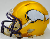 Justin Jefferson Autographed Minnesota Vikings Flash Gold Speed Mini Helmet Beckett BAS Witness #W503402