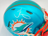 Tyreek Hill Autographed Miami Dolphins Flash Teal Speed Mini Helmet Beckett BAS Witness #WU94806