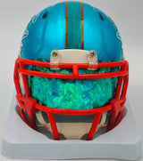 Tyreek Hill Autographed Miami Dolphins Flash Teal Speed Mini Helmet Beckett BAS Witness #WU94806