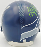 Marshawn Lynch Autographed Seattle Seahawks Blue Full Size Speed Replica Helmet ML Holo #10141