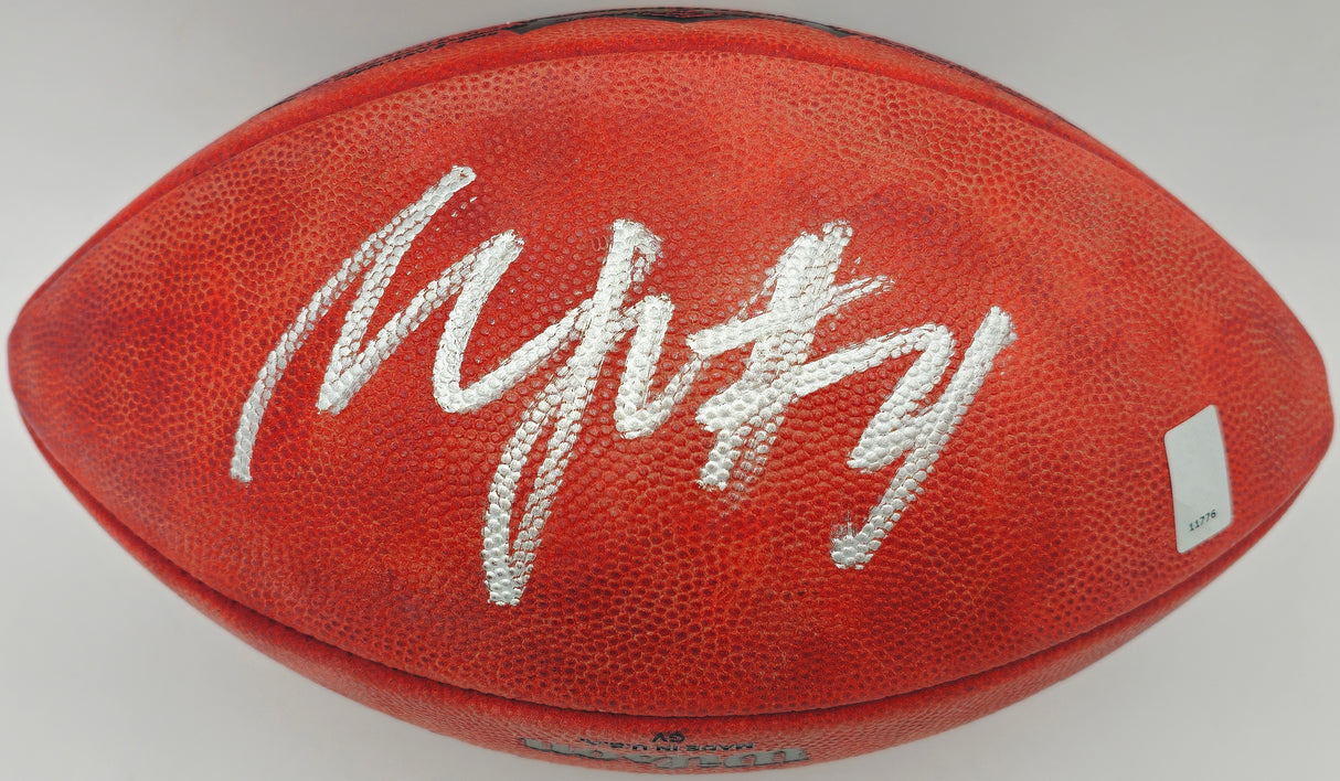 Marshawn Lynch Autographed Seattle Seahawks Official NFL Leather Super Bowl XLVIII 48 Logo Football ML Holo #11776