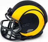 Aaron Donald Autographed Los Angeles Rams Eclipse Black Speed Mini Helmet Beckett BAS Witness Stock #224832