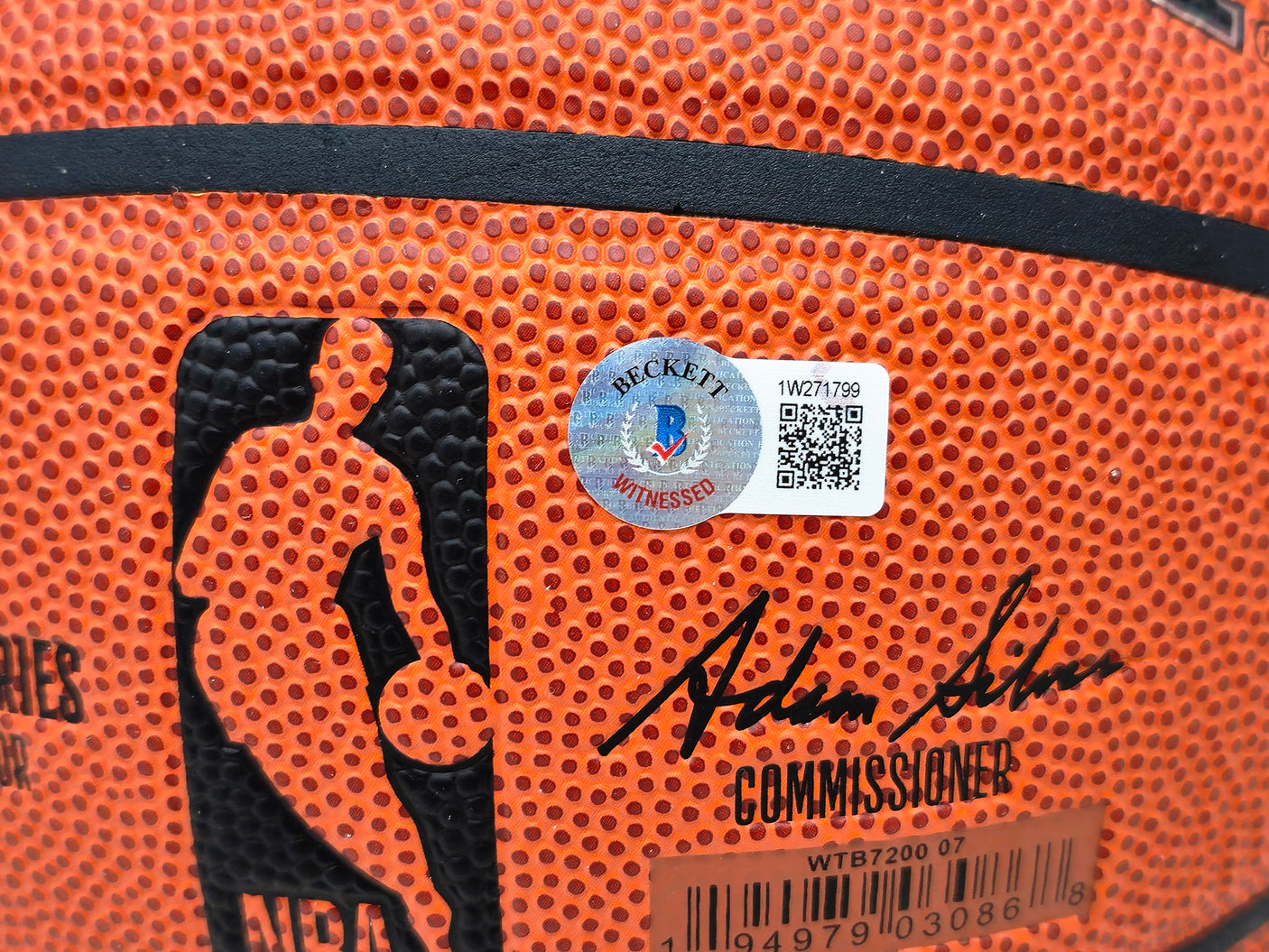 John Stockton Autographed Authentic Series Indoor/Outdoor IO Basketball Utah Jazz Beckett BAS Witness Stock #224367