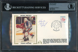 Wayne Gretzky Autographed 1982 First Day Cover Edmonton Oilers Beckett BAS #17607612