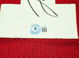 Alabama Crimson Tide Joe Willie Namath Autographed Crimson Jersey Full Name Beckett BAS Witness Stock #212601