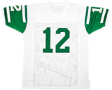 New York Jets Joe Namath Autographed White Jersey Beckett BAS Witness Stock #212599