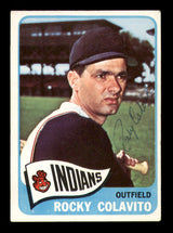 Rocky Colavito Autographed 1965 Topps Card #380 Cleveland Indians SKU #213594