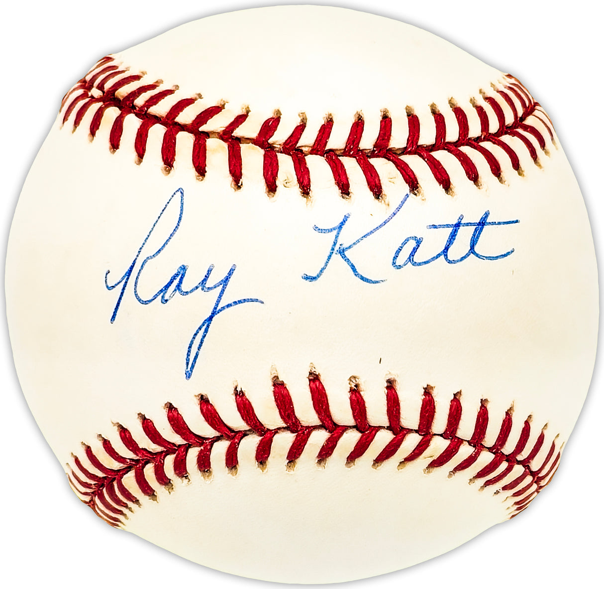 Ray Katt Autographed Official NL Baseball San Francisco Giants Beckett BAS QR #BM25058