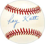 Ray Katt Autographed Official NL Baseball San Francisco Giants Beckett BAS QR #BM25058