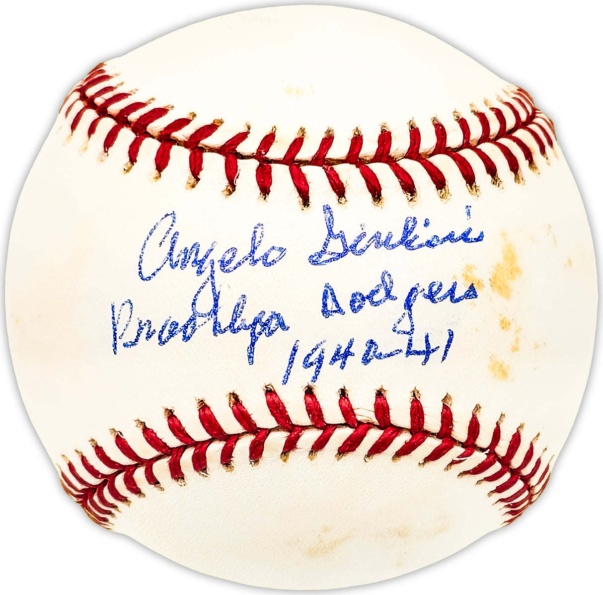 Angelo Giuliani Autographed Official NL Baseball Brooklyn Dodgers "Brooklyn Dodgers 1940-41" Beckett BAS QR #BM25074