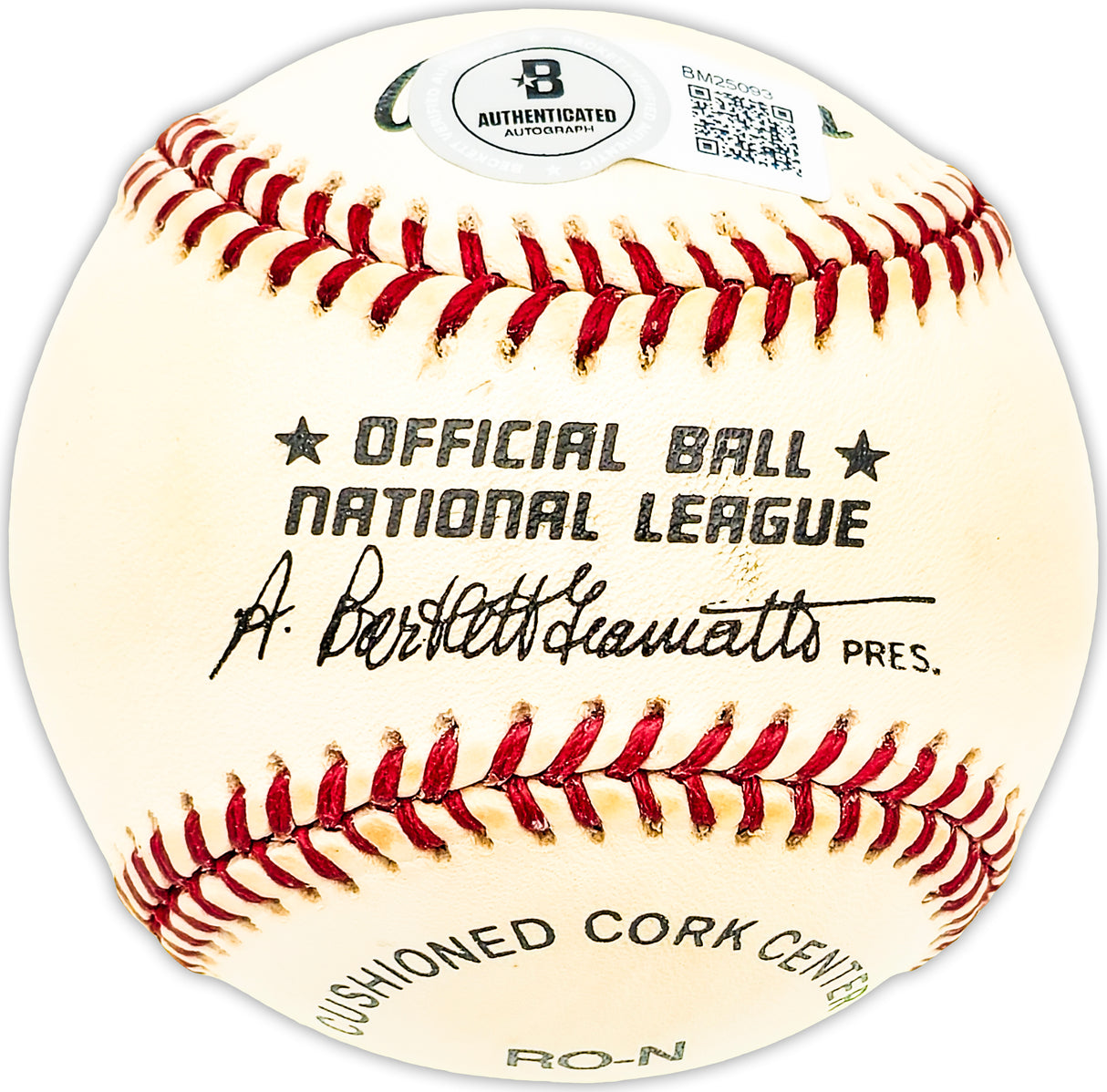 Ray Benge Autographed Official NL Baseball Brooklyn Dodgers Beckett BAS QR #BM25093