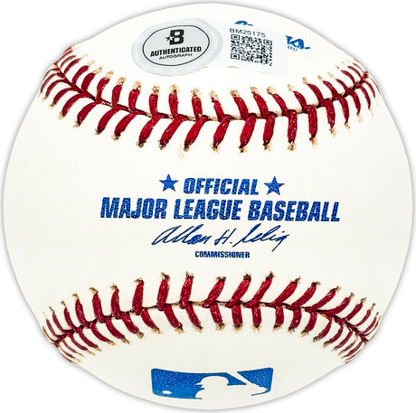 Steve Demeter Autographed Official MLB Baseball Detroit Tigers, Cleveland Indians Beckett BAS QR #BM25175