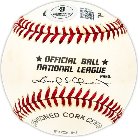 Owen Friend Autographed Official NL Baseball Chicago Cubs, Detroit Tigers Beckett BAS QR #BM25239