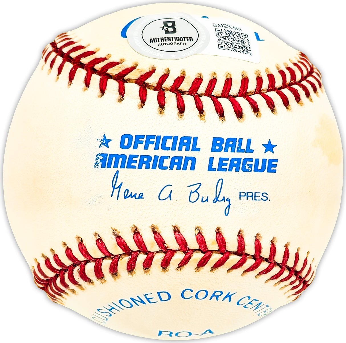 Johnny Hopps Autographed Official AL Baseball New York Yankees, Los Angeles Dodgers Beckett BAS QR #BM25263