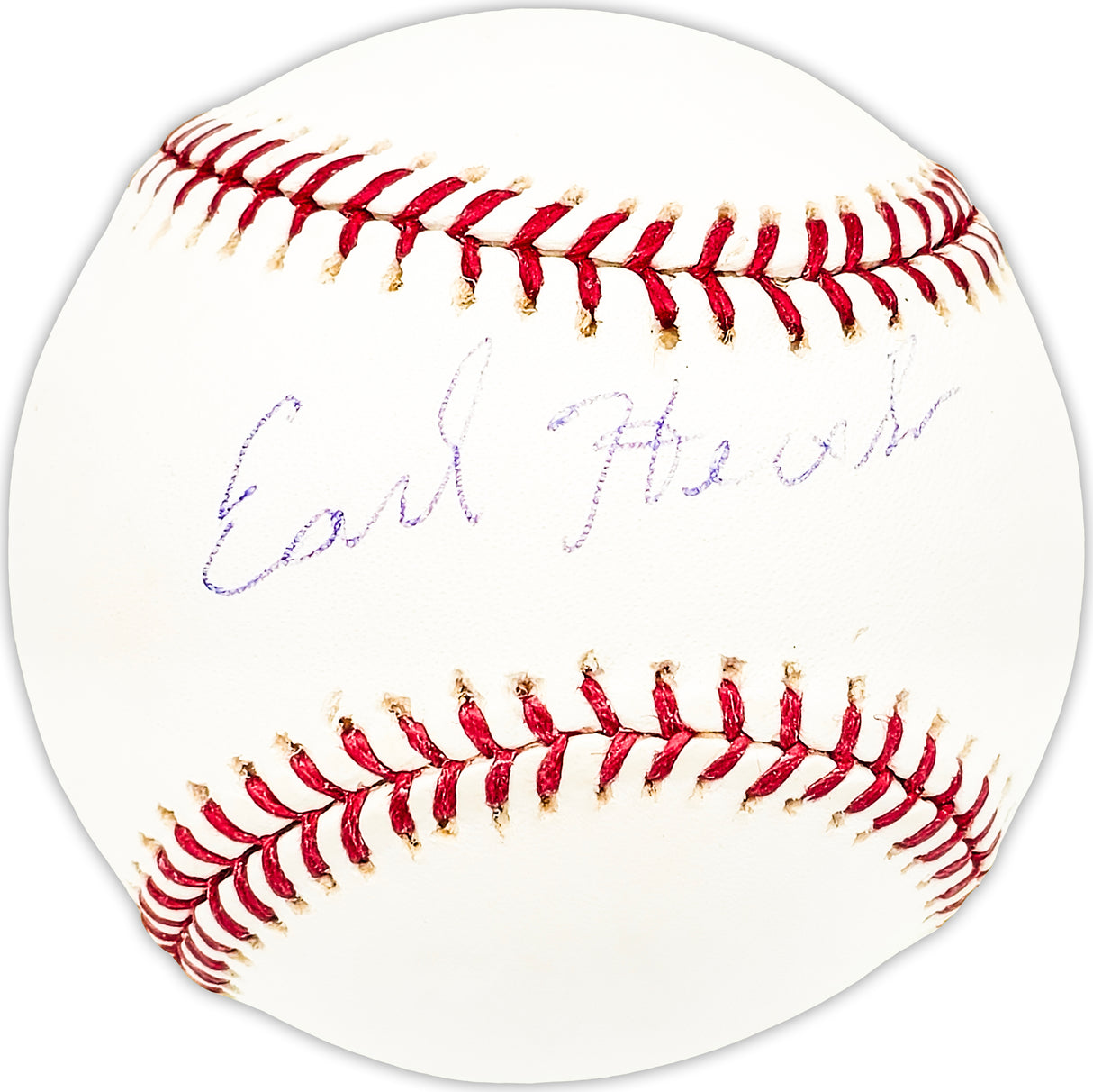 Earl Hersh Autographed Official MLB Baseball Milwaukee Braves Beckett BAS QR #BM25285