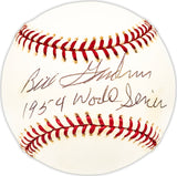 Billy Gardner Autographed Official NL Baseball New York Yankees "1954 World Series" Beckett BAS QR #BM25288