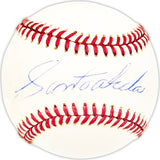 Santo Alcala Autographed Official NL Baseball Cincinnati Reds Beckett BAS QR #BM25487