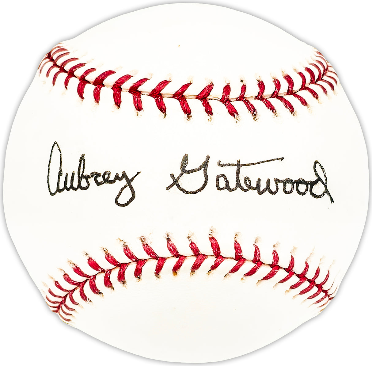 Aubrey Gatewood Autographed Official MLB Baseball California Angels Beckett BAS QR #BM25491