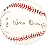 Nino Bongiovanni Autographed Official NL Baseball Cincinnati Reds Beckett BAS QR #BM25514