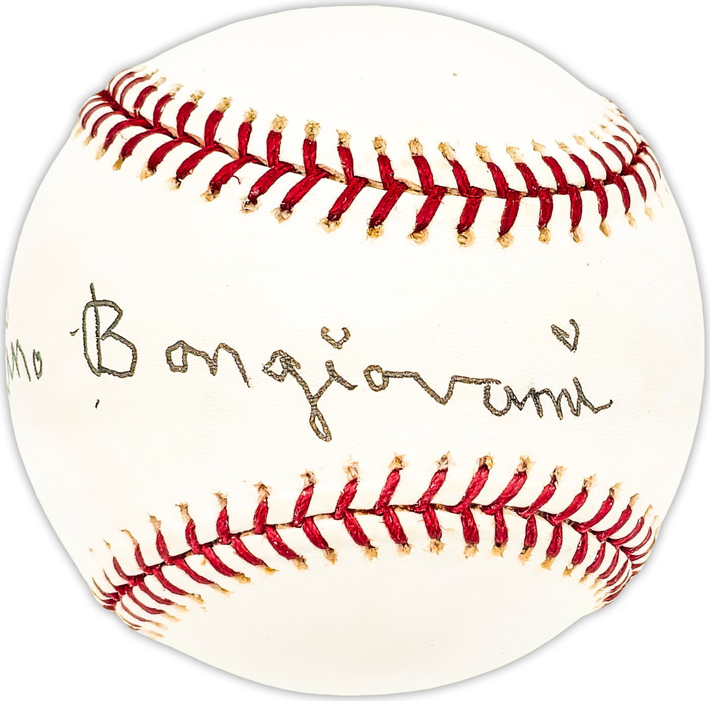 Nino Bongiovanni Autographed Official NL Baseball Cincinnati Reds Beckett BAS QR #BM25514