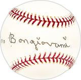 Nino Bongiovanni Autographed Official NL Baseball Cincinnati Reds Beckett BAS QR #BM25514