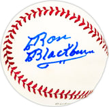 Ron Blackburn Autographed Official NL Baseball Pittsburgh Pirates Beckett BAS QR #BM25569