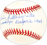 Carden Gillenwater Autographed Official NL Baseball Brooklyn Dodgers "1943" Beckett BAS QR #BM25577