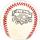 Eddie Chandler Autographed Official Jackie Robinson NL Baseball Brooklyn Dodgers "4-15-47" Beckett BAS QR #BM25579